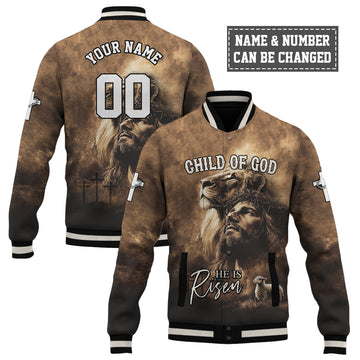 Jesus He Is Risen Baseball Jacket
