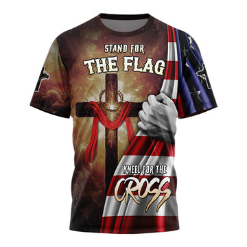 Stand for the Flag Kneel for the Cross T-shirt