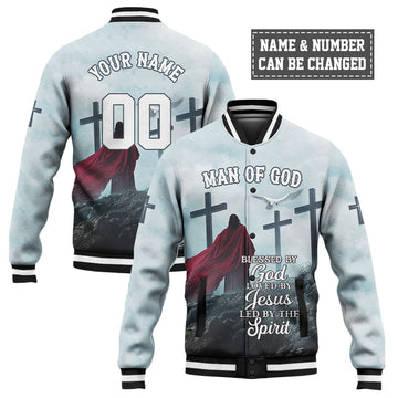 Blessed by GOD Loved by JESUS Led by the SPIRIT Baseball Jacket