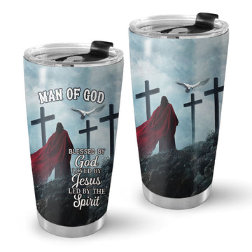 Blessed by GOD Loved by JESUS Led by the SPIRIT Stainless Steel Tumbler