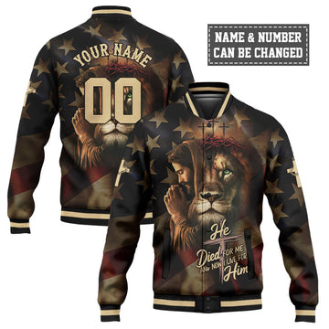 He Died For Me And Now I Live For Him Baseball Jacket
