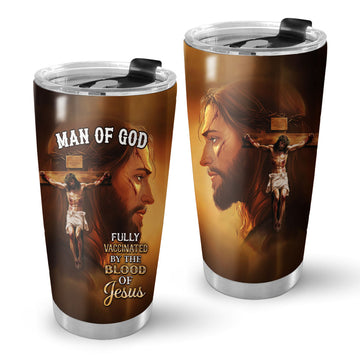 Fully Vaccinated by the Blood of Jesus Stainless Steel Tumbler