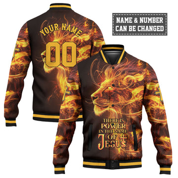 There is Power in the Name of Jesus Baseball Jacket