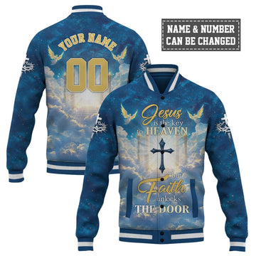 Jesus is the Key to Heaven Baseball Jacket