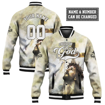 Child of God – Divine Grace Jesus Baseball Jacket