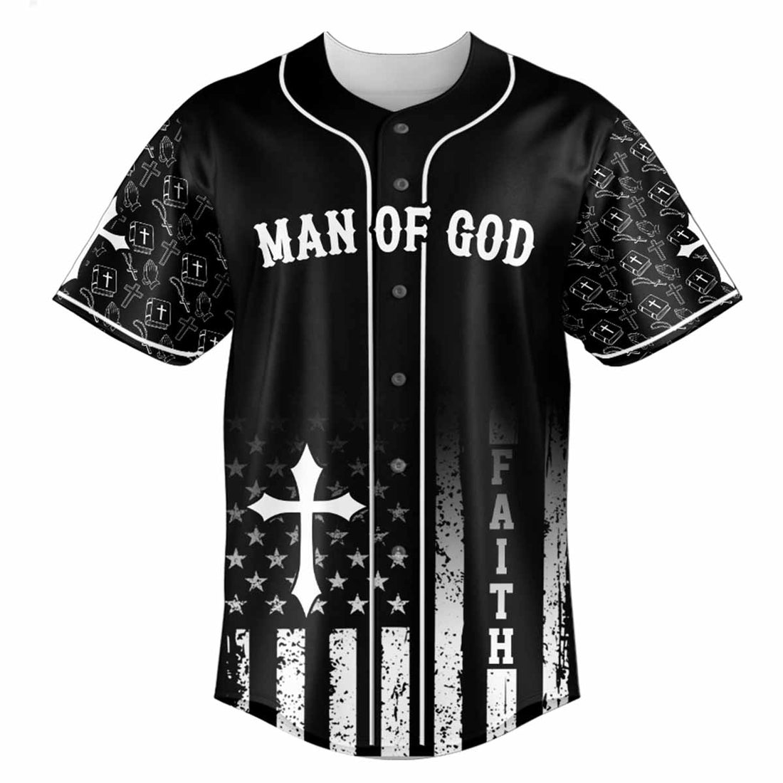 God Is My Refuge Baseball Jersey