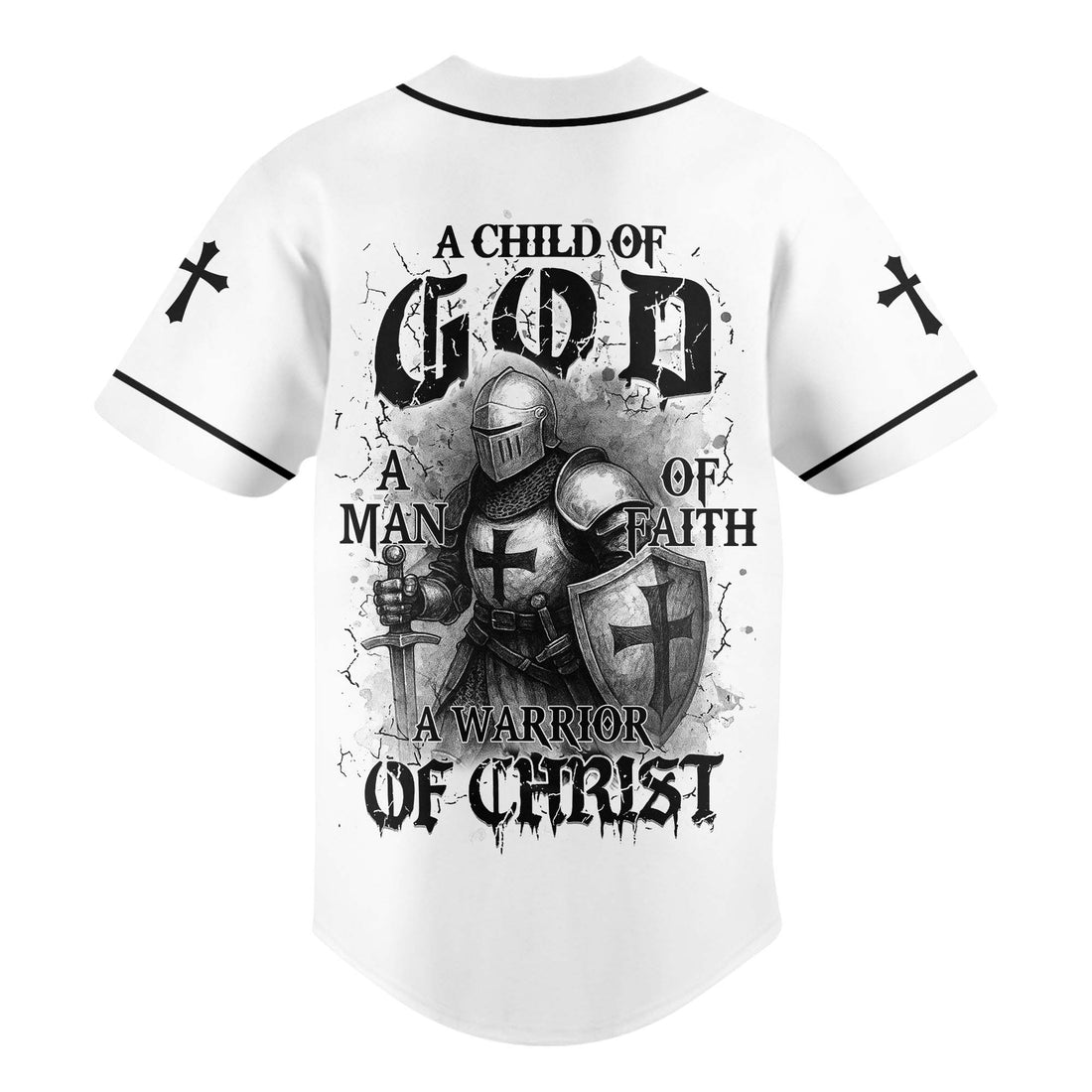 Child of God Warrior of Christ Baseball Jersey