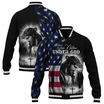 One Nation Under God Baseball Jacket