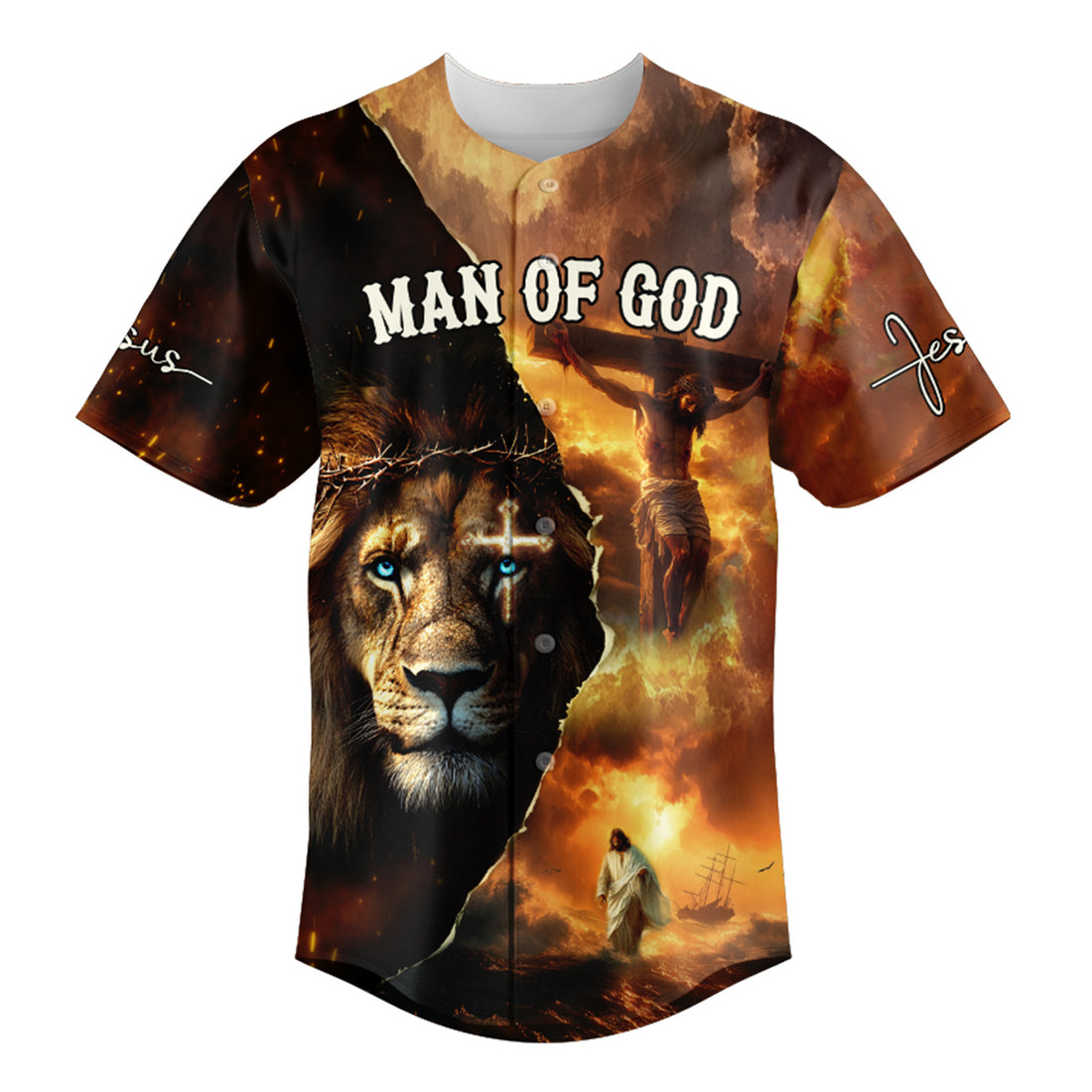 Man Of God Redeemed Strength Baseball Jersey