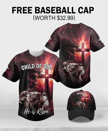 Child of God Red Cross Baseball Jersey Deal